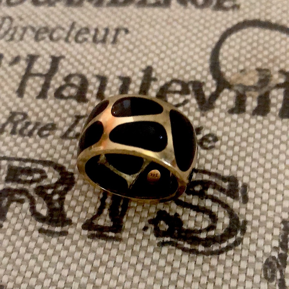 14 kt yellow gold leopard ring